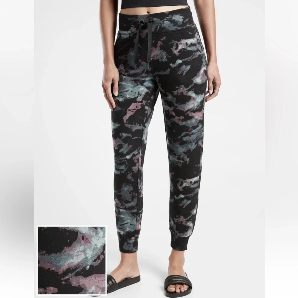 Athleta Salutation Balance Jogger XS Marine Black Camo Athletic Pant High Rise - Picture 1 of 12